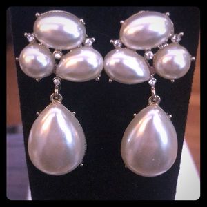 Pearl statement earrings